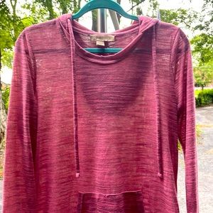Nine West Pink Light Weight Hoodie